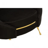 Manhattan Black Velvet Armchair, Black