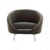 Manhattan Grey Velvet Armchair, Grey