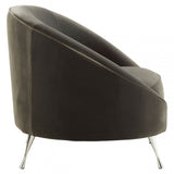 Manhattan Grey Velvet Armchair, Grey