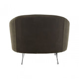 Manhattan Grey Velvet Armchair, Grey