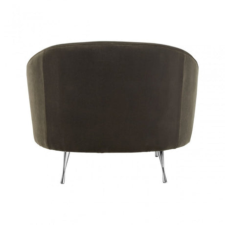 Manhattan Grey Velvet Armchair, Grey