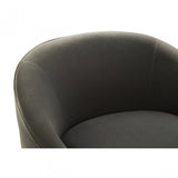 Manhattan Grey Velvet Armchair, Grey