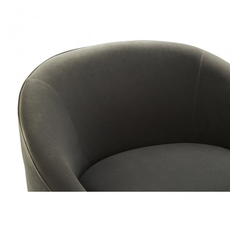 Manhattan Grey Velvet Armchair, Grey