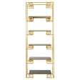 Horizon Angular Design Bookshelf, Gold