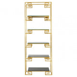 Horizon Angular Design Bookshelf, Gold