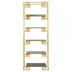 Horizon Angular Design Bookshelf, Gold