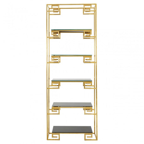 Horizon Angular Design Bookshelf, Gold