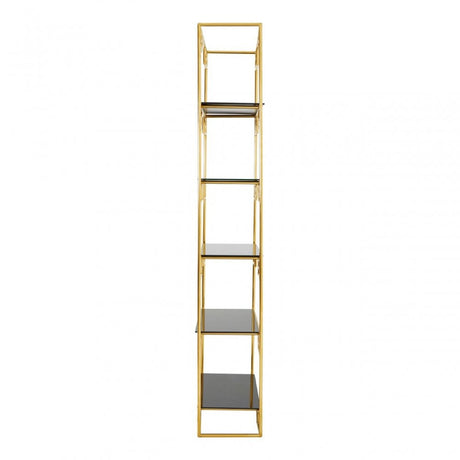 Horizon Angular Design Bookshelf, Gold