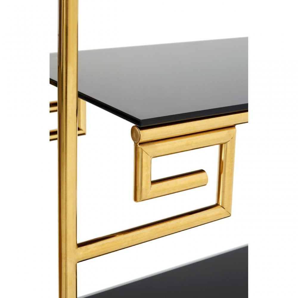 Horizon Angular Design Bookshelf, Gold
