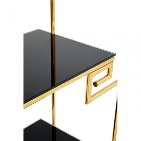 Horizon Angular Design Bookshelf, Gold