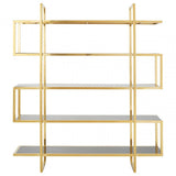 Horizon Maze Design Bookshelf, Gold