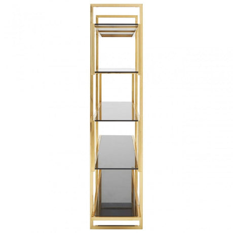 Horizon Maze Design Bookshelf, Gold