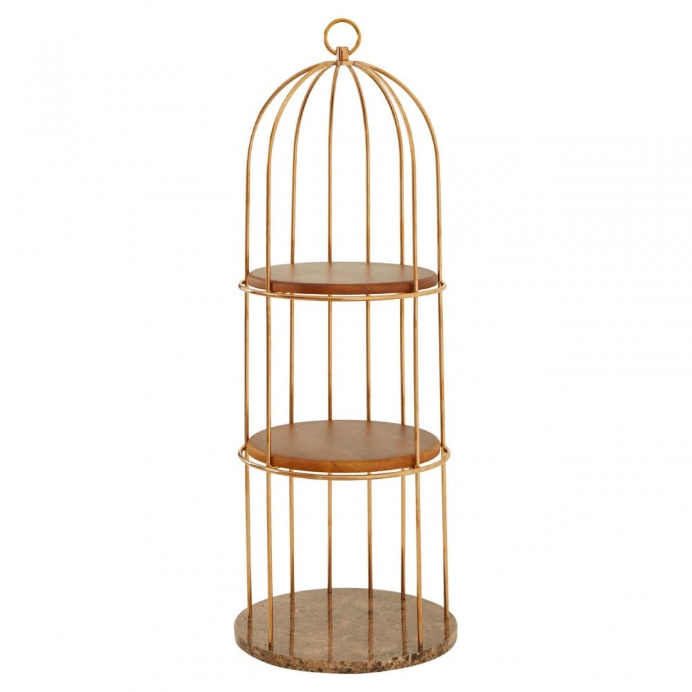 Horizon Small Cage Design Bookshelf, Rose Gold