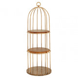 Horizon Small Cage Design Bookshelf, Rose Gold