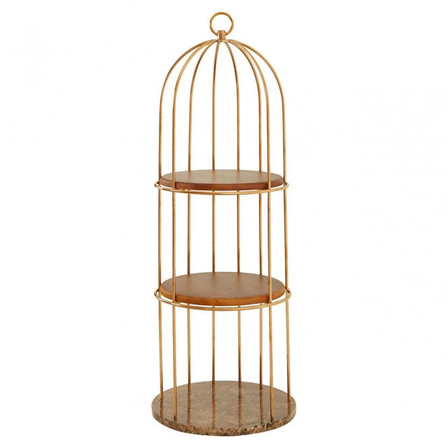 Horizon Small Cage Design Bookshelf, Rose Gold
