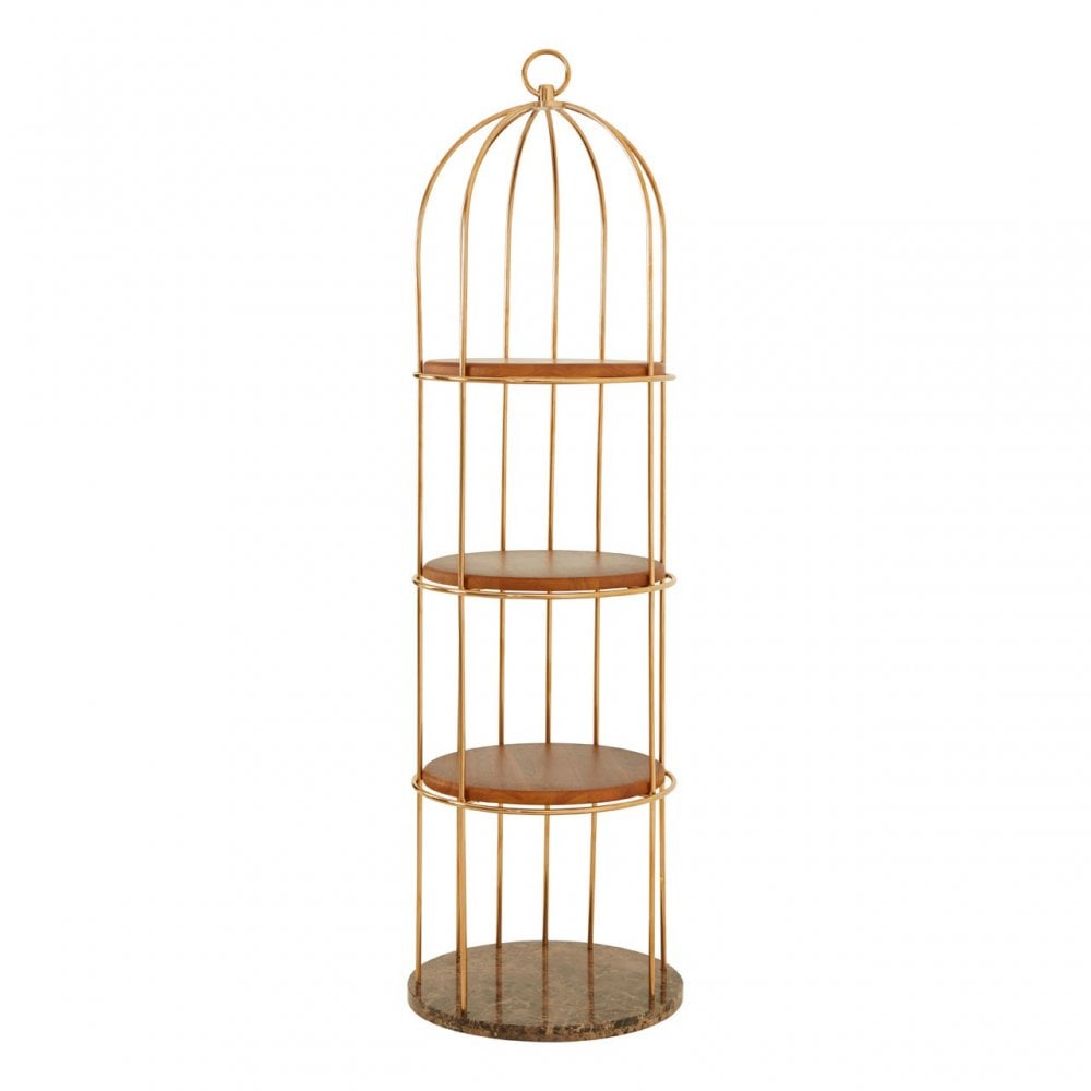 Horizon Large Cage Design Bookshelf, Rose Gold