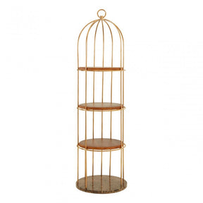 Horizon Large Cage Design Bookshelf, Rose Gold