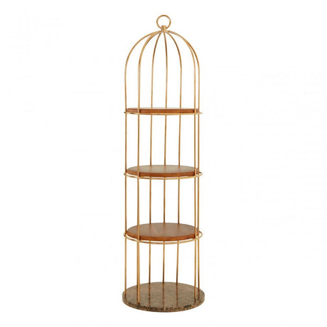 Horizon Large Cage Design Bookshelf, Rose Gold