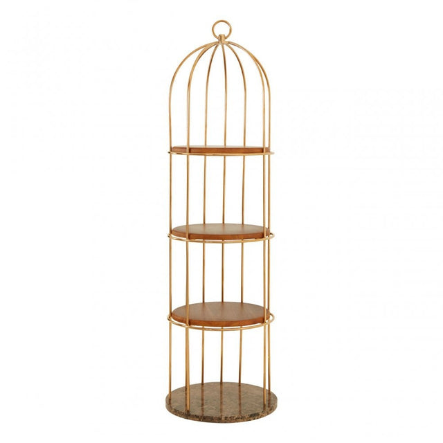 Horizon Large Cage Design Bookshelf, Rose Gold