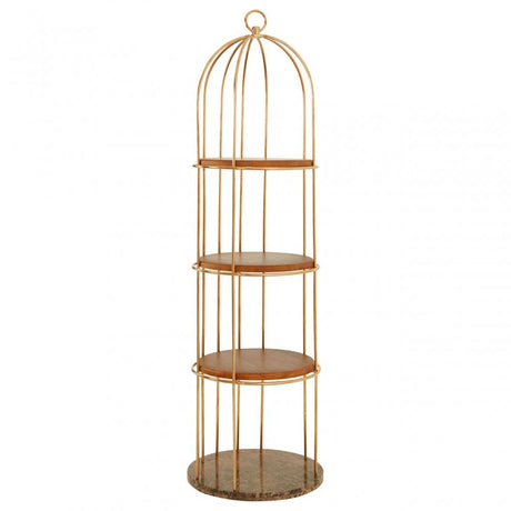 Horizon Large Cage Design Bookshelf, Rose Gold
