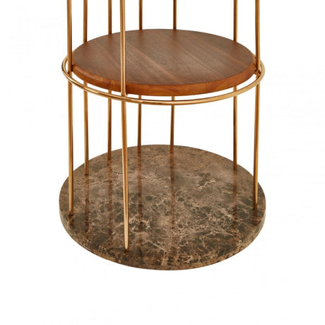 Horizon Large Cage Design Bookshelf, Rose Gold