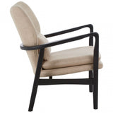 Stockholm Beige Chair With Black Wooden Frame, Beige