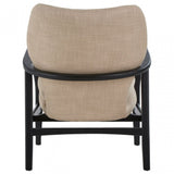 Stockholm Beige Chair With Black Wooden Frame, Beige