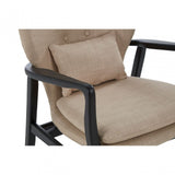 Stockholm Beige Chair With Black Wooden Frame, Beige
