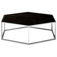 Piermount Silver Frame Hexagon Coffee Table, Black