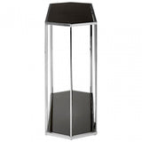 Piermount Silver Frame Console Table, Black