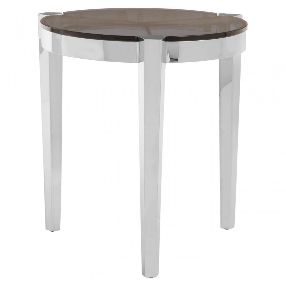 Piermount Round End Table, Grey