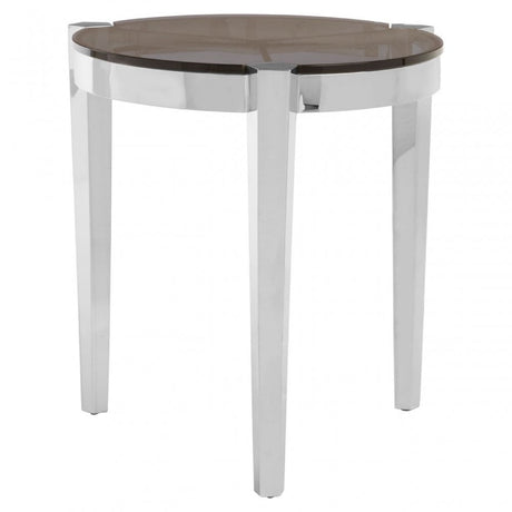 Piermount Round End Table, Grey