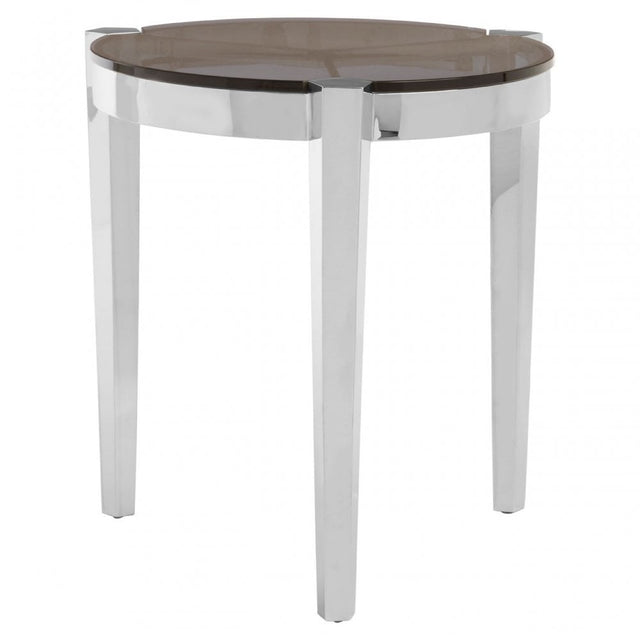 Piermount Round End Table, Grey