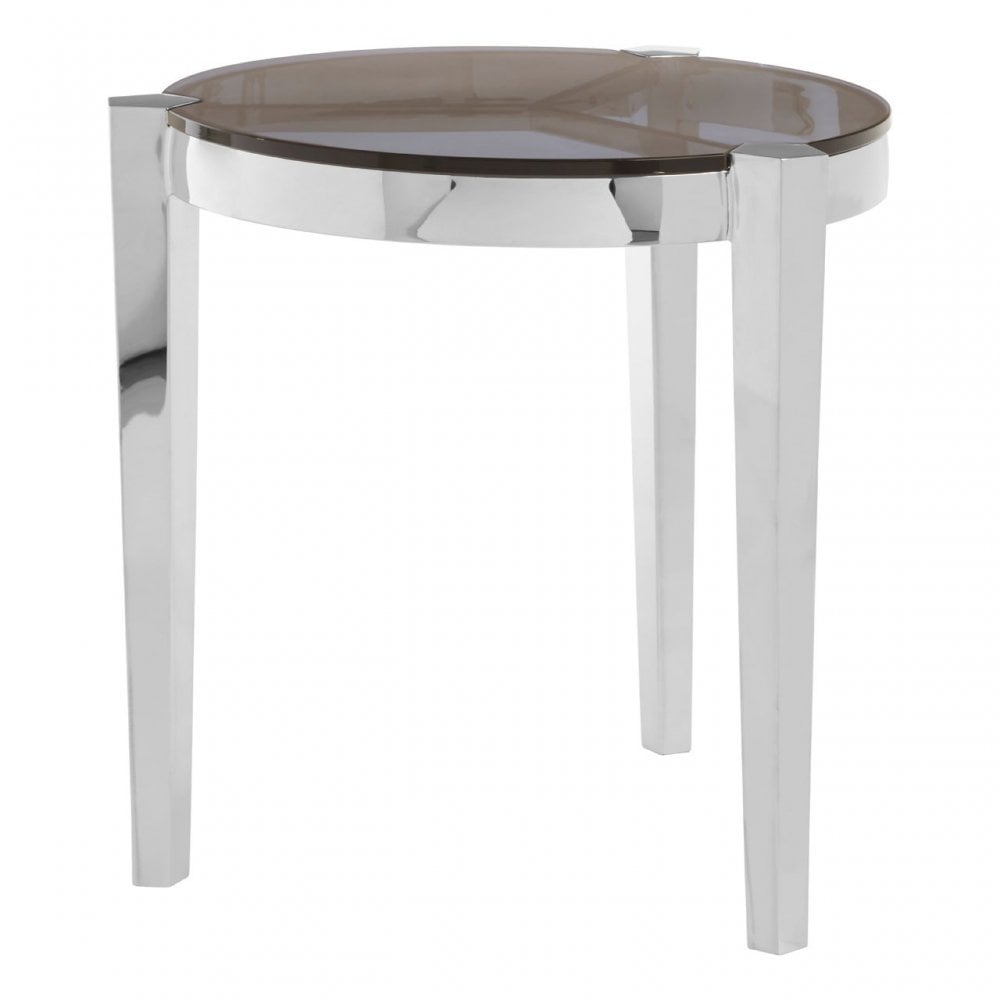 Piermount Round End Table, Grey