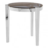 Piermount Round End Table, Grey