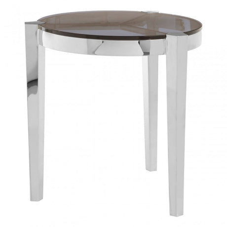 Piermount Round End Table, Grey
