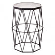Shalimar Octagonal Black Finish Side Table, Black