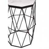 Shalimar Octagonal Black Finish Side Table, Black