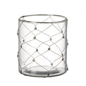 Anaya Tealight Holder Gold H90x80mm Glass