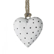 Heart Dotty Mini H50mm Wood White