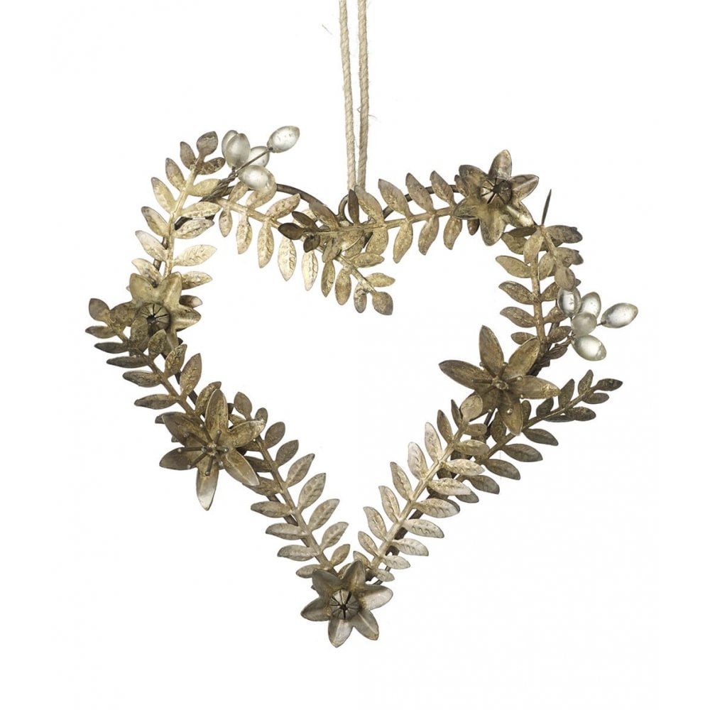 Heart Hanging Vintage H200x200mm Mt Gold