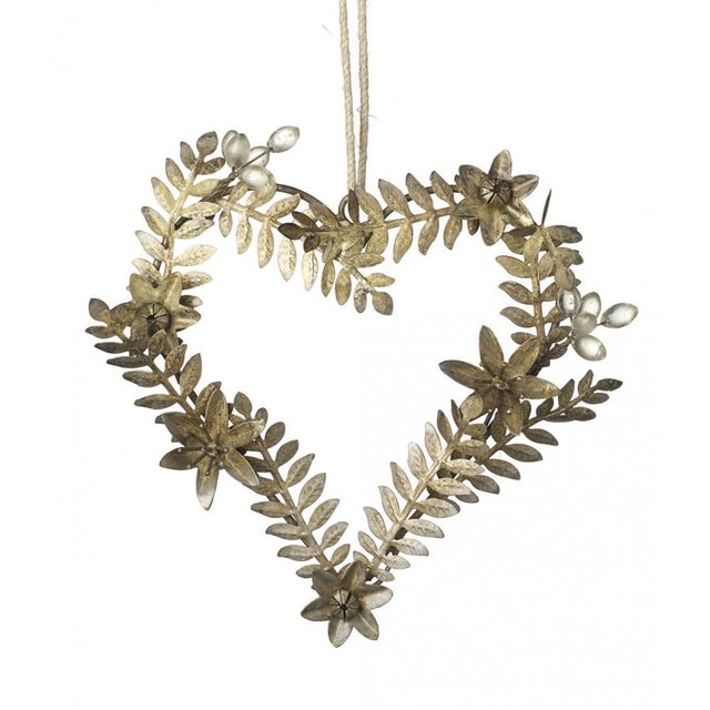 Heart Hanging Vintage H200x200mm Mt Gold