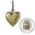 Heart Dotty Mini H50mm Wood Gold