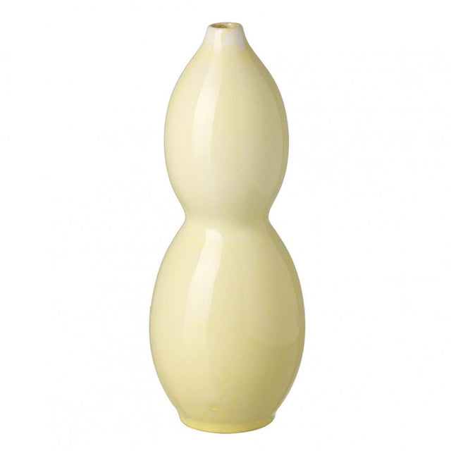Pod Vase Yellow H280x115mm Ceramic