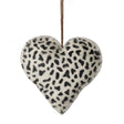 Heart Cheetah Print Hanging D110 Blk/Wh