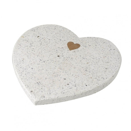 Terrazzo Heart Board White 210x210mm