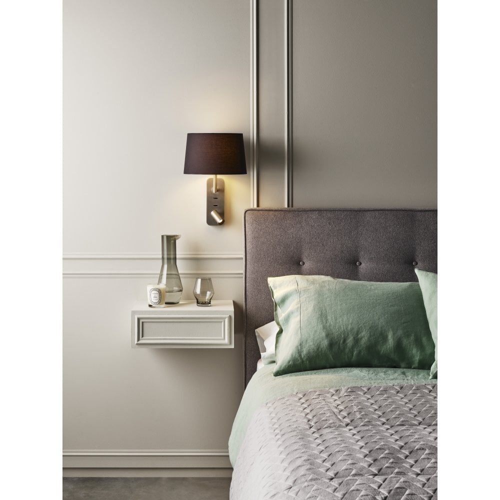 Modern Matt Nickel Wall Light with Adjustable Design