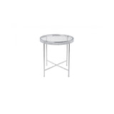 Side Table Smooth, Chrome, Clear