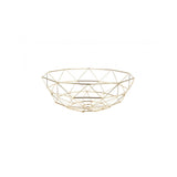 Basket Diamond Cut Large, Gold plated, Gold
