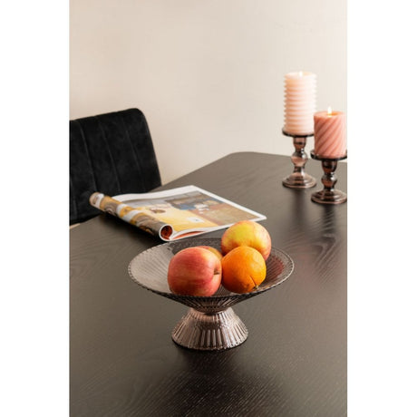 Candle holder Glass Art, Chocolate brown, Brown